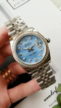 datejust Rolex Blue Diamond Bezel