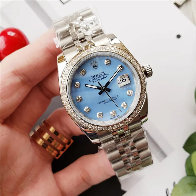 datejust Rolex Blue Diamond Bezel - Hình 5