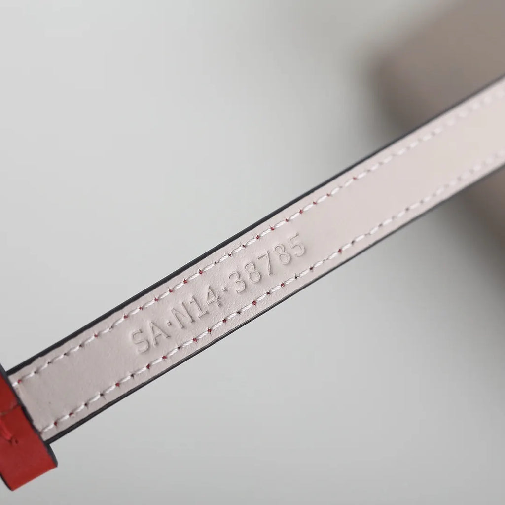 BVLGARI Serpenti Red Leather Bracelet - Hình 3