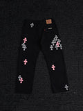 Chrome Hearts Cross Graphic Black Denim Pants — hero