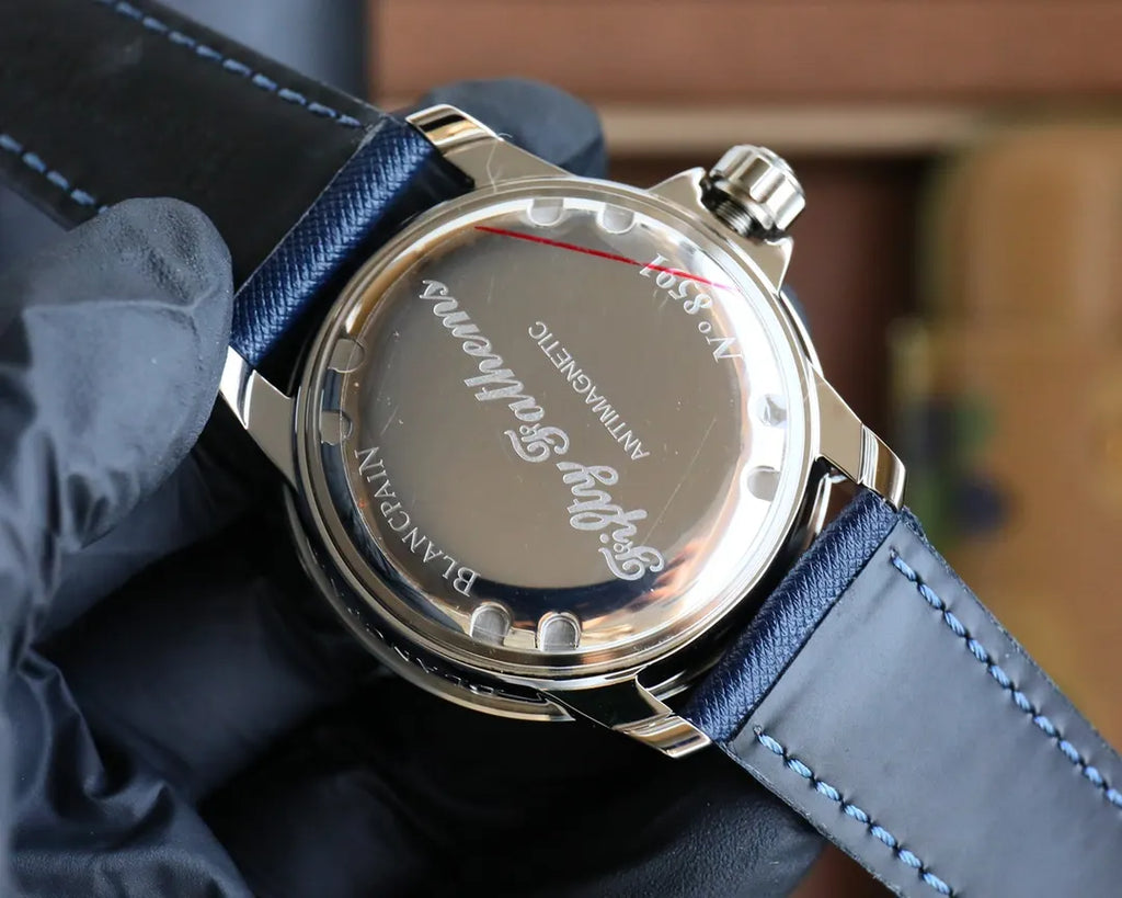 Blancpain Blue Canvas Strap - Hình 4