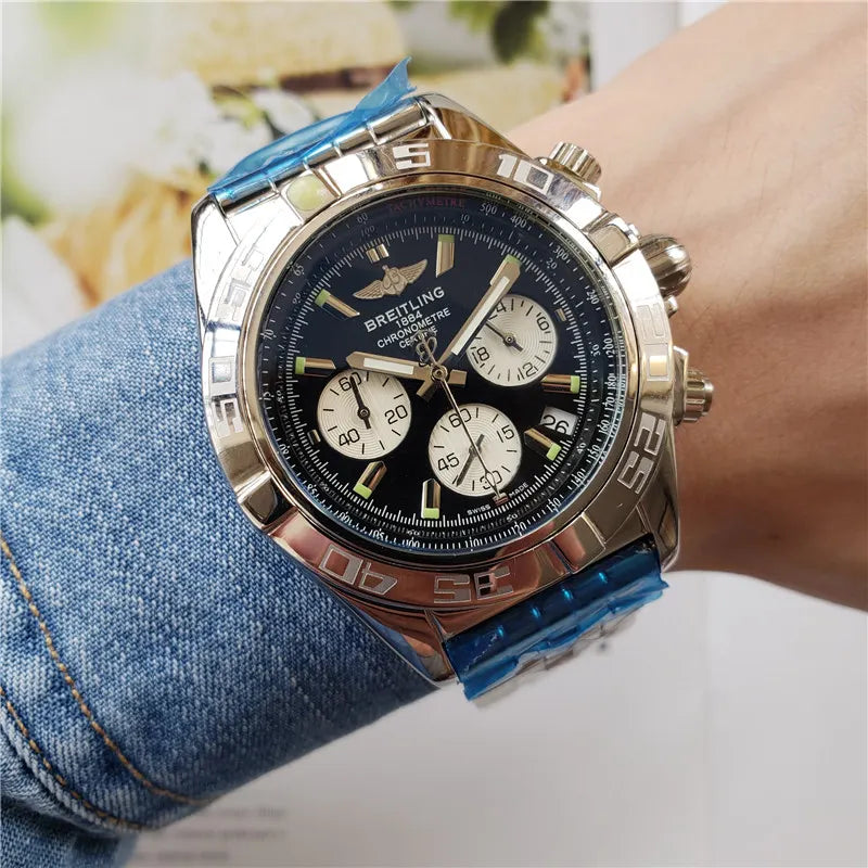 Breitling Chronomat Black Dial steel - Hình 3