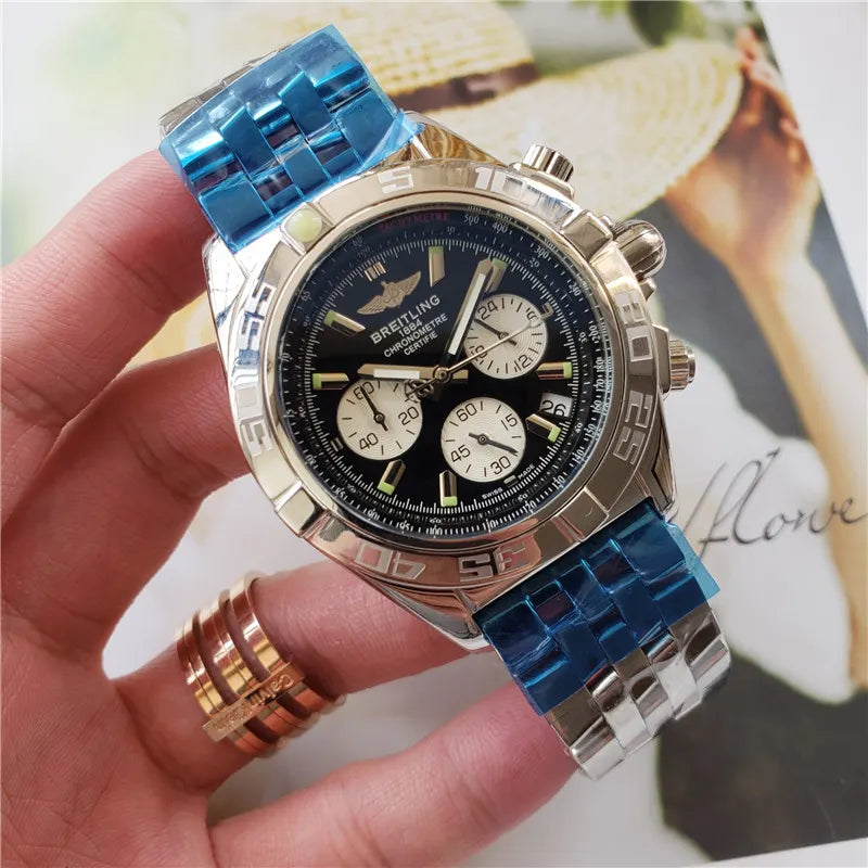 Breitling Chronomat Black Dial steel - Hình 8
