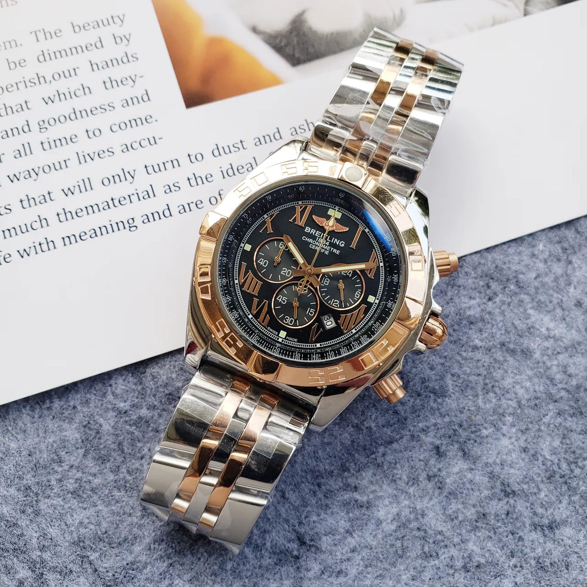 Breitling Chronomat Two-Tone Watch - Hình 2
