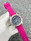 Breitling Pink Rubber Chronometer