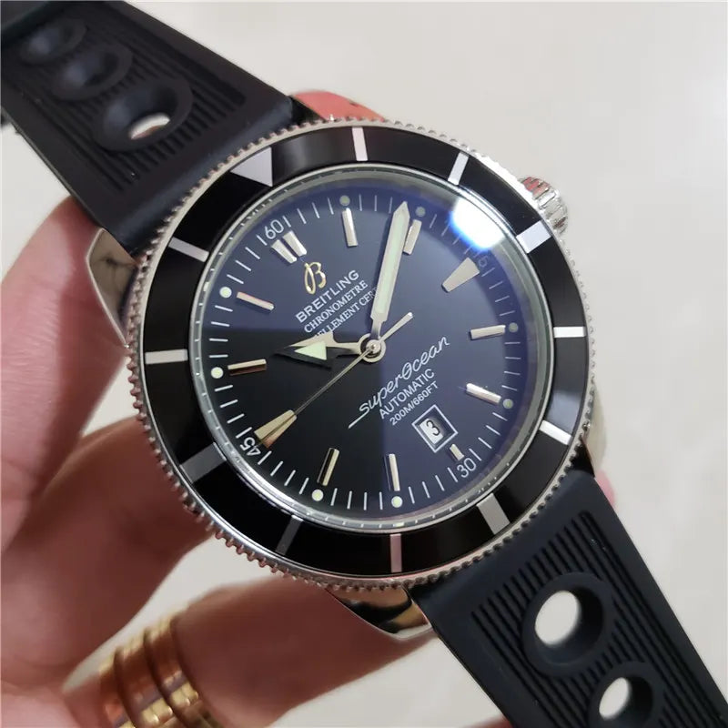 Breitling Superocean Black Rubber - Hình 7