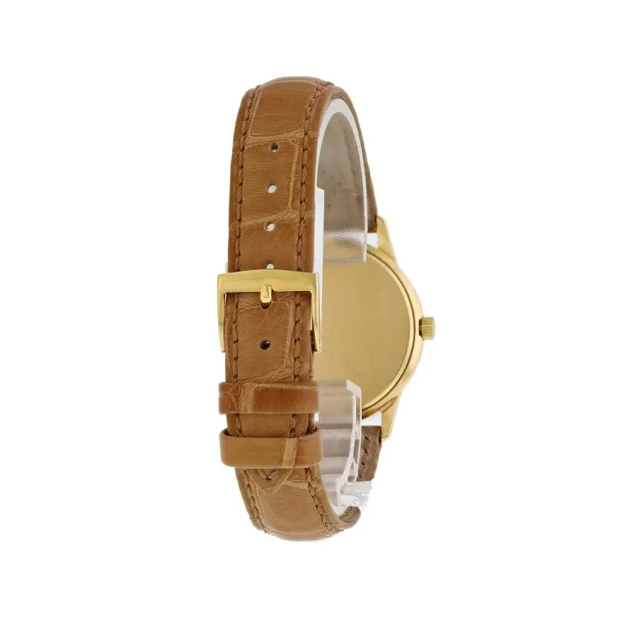 dial Patek Philippe Gold Brown Leather - Hình 4