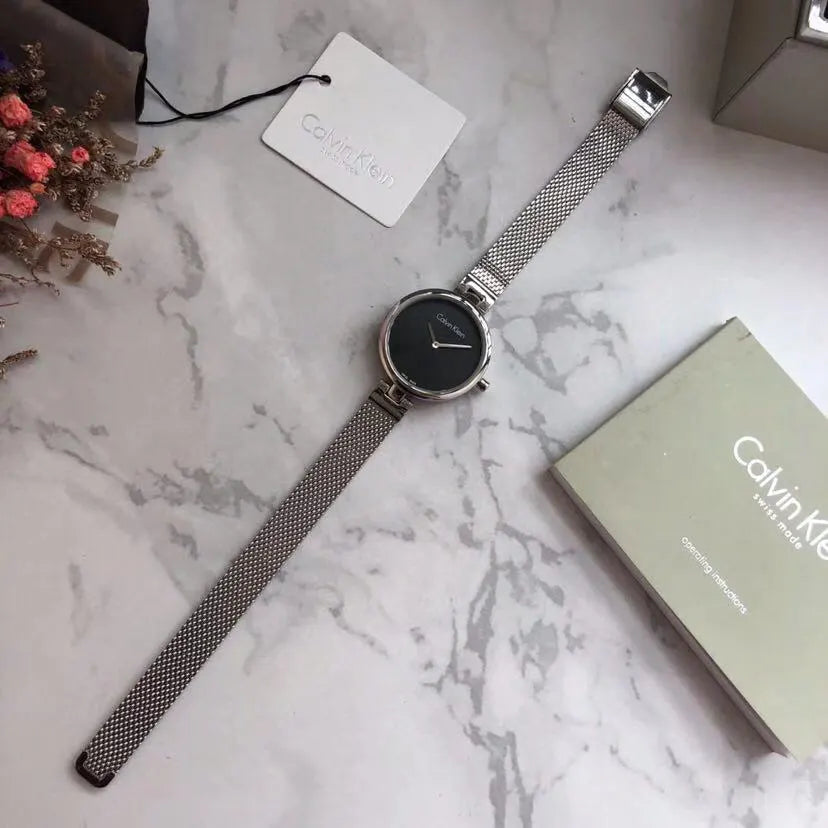 Calvin Klein Silver Mesh Watch - Hình 3