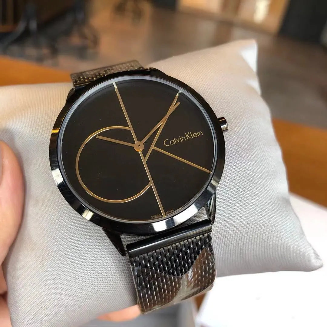 CK Black Dial Mesh Watch