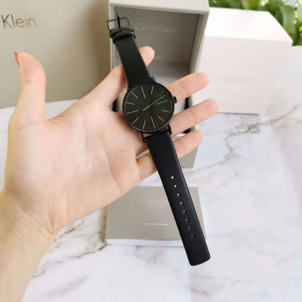 Calvin Klein Green Leather Watch - Hình 7