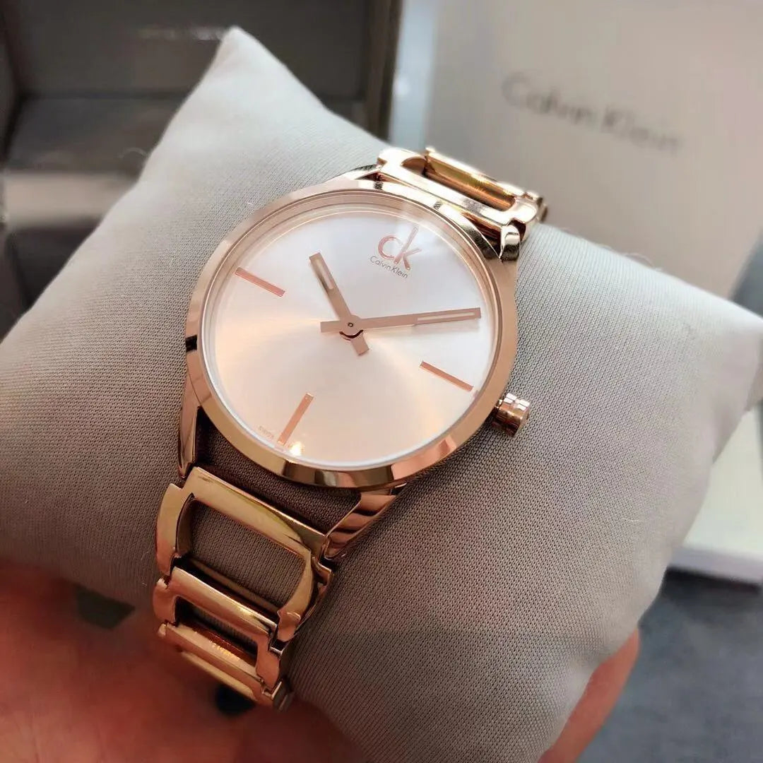 minimalist Calvin Klein Rose Gold Women's Watch - Hình 3