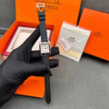 Hermès Nantucket Black Leather Women's Watch