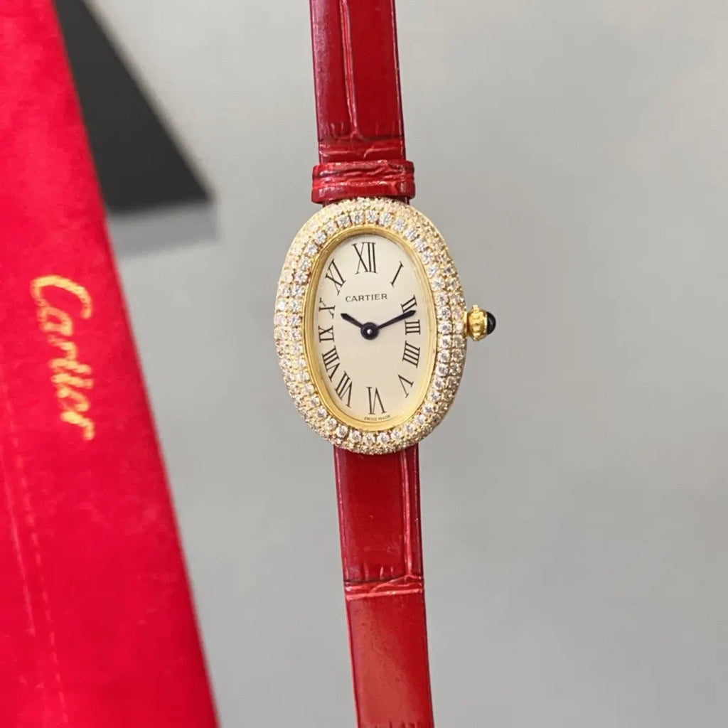 Cartier Diamond Red Strap - Hình 2