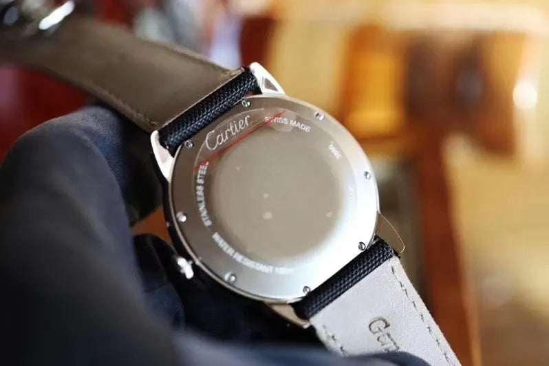Cartier Black Dial Gold - Hình 8
