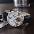 black Cartier Silver Dial Tourbillon