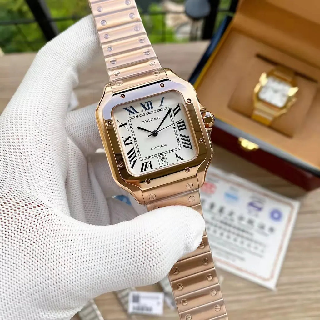 Cartier Santos Rose Gold - Hình 2
