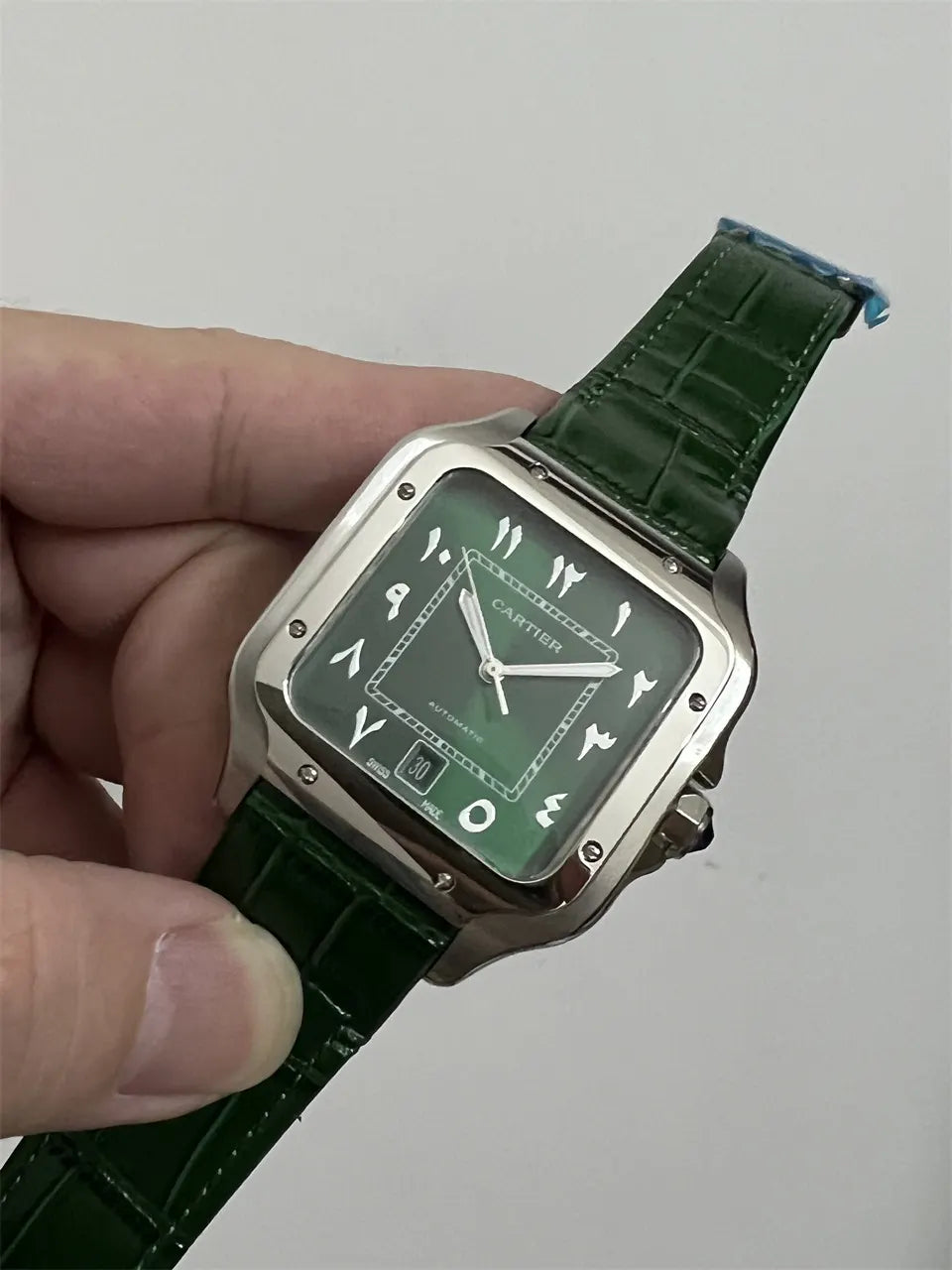 Cartier Santos Green Dial Arabic