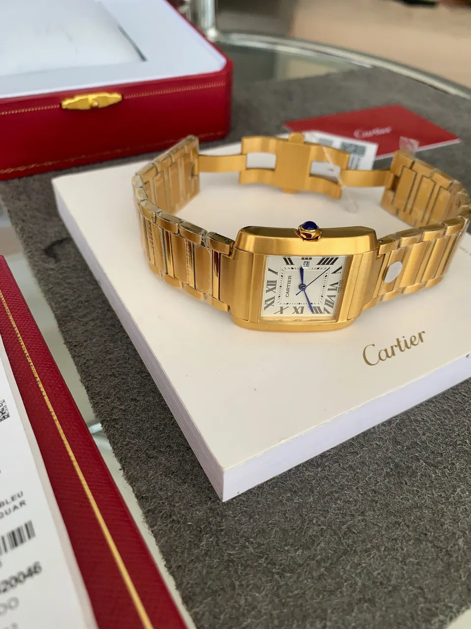Cartier Tank Française Gold - Hình 4