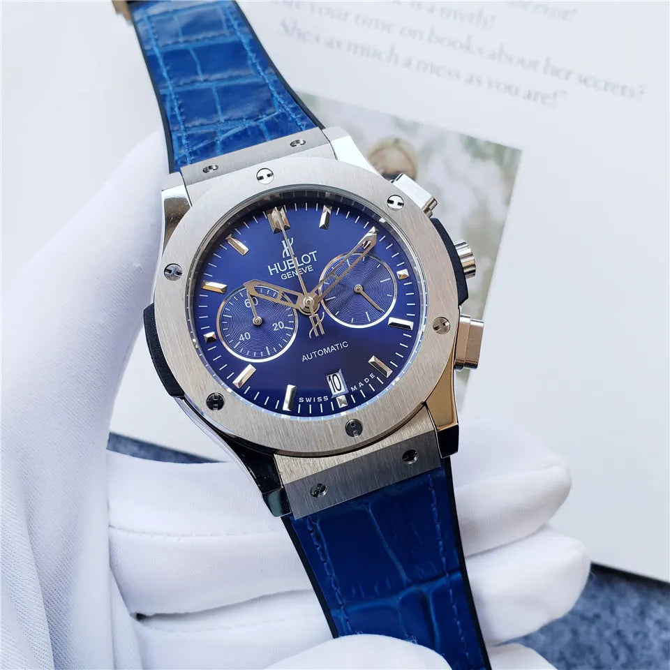 Hublot Blue Chronograph Watch - Hình 7