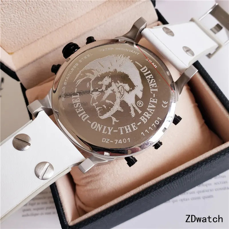 Diesel White Rubber Chronograph - Hình 8