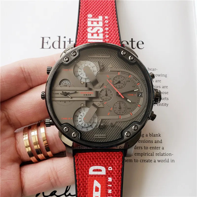 Diesel Red Strap Chronograph