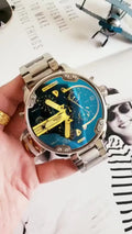 Diesel Blue Dial Steel Watch