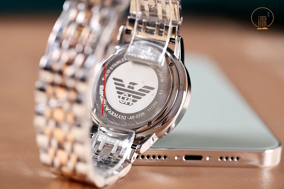 Emporio Armani White Dial Chronograph - Hình 4