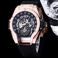Hublot Rose Gold Skeleton black rubber