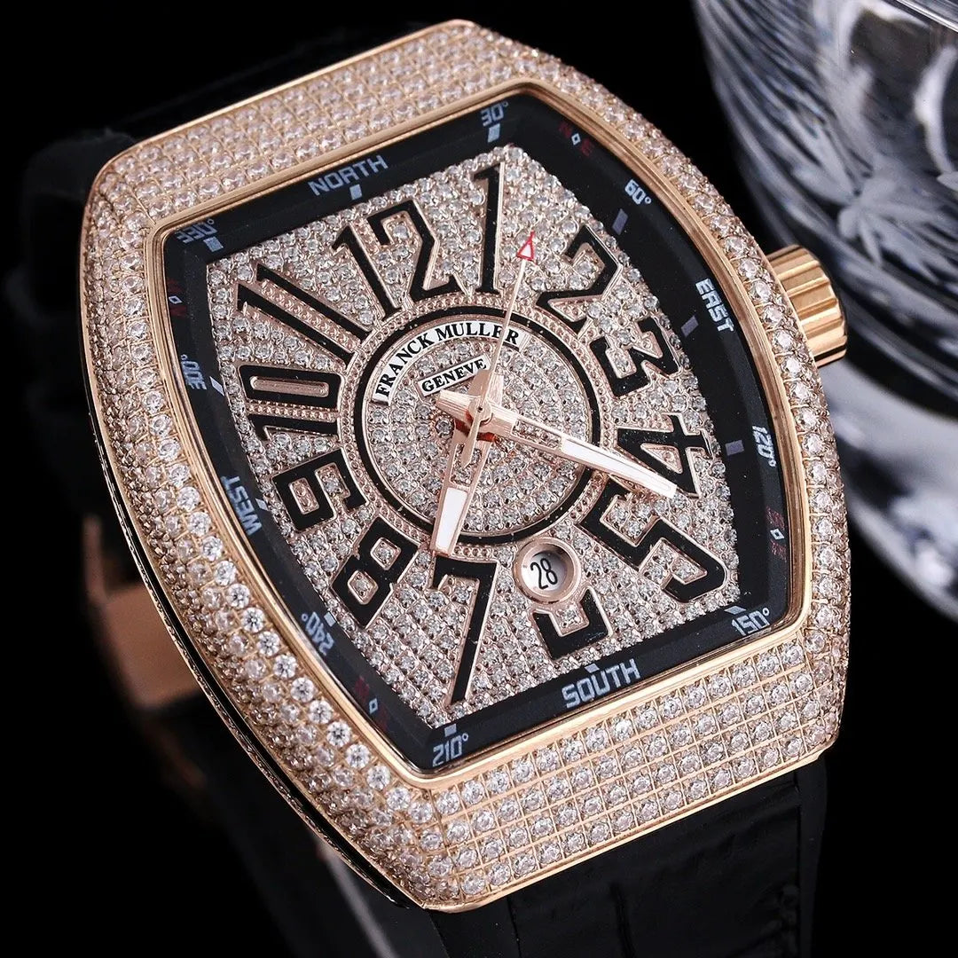 Franck Muller Diamond Black Dial - Hình 5