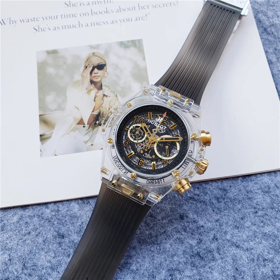 Hublot Clear Case Black Rubber - Hình 2