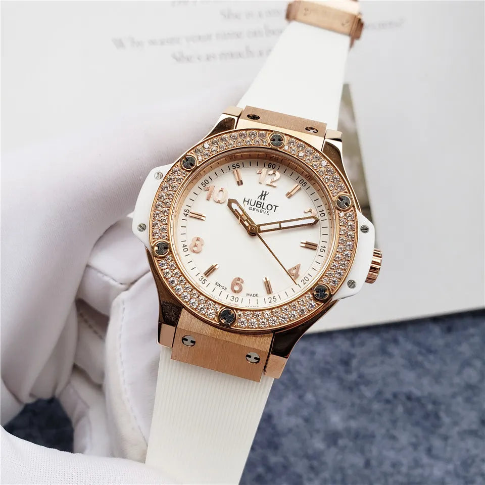 diamond Hublot Rose Gold White - Hình 9