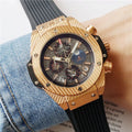big Hublot Gold Black Rubber