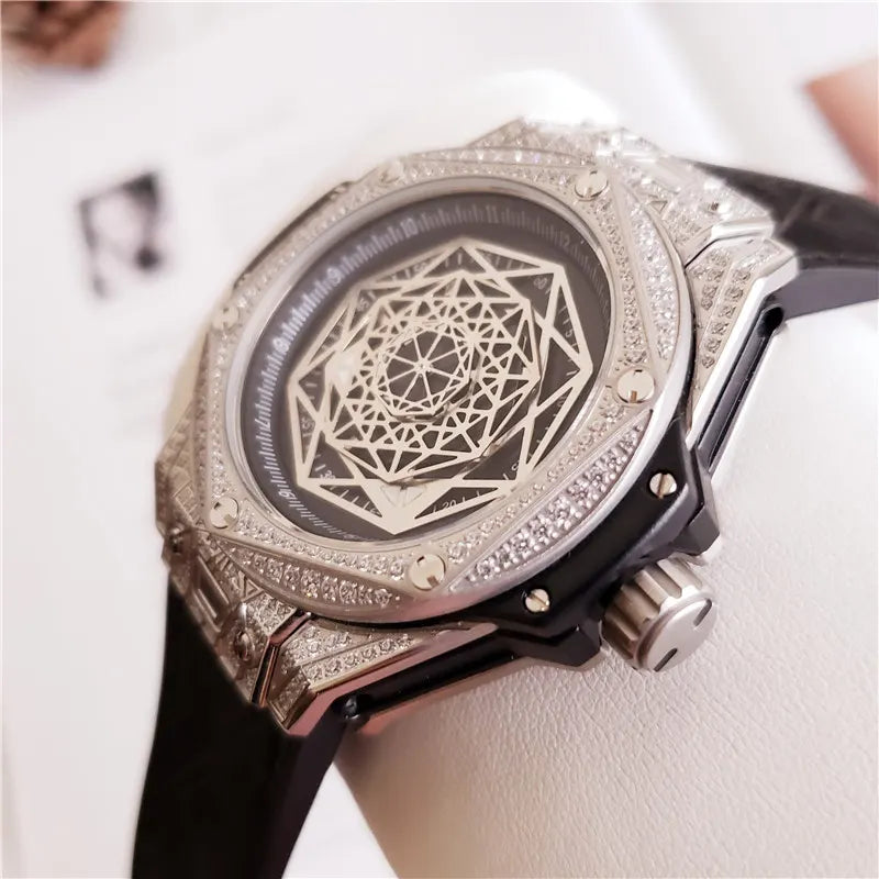 Hublot Black Dial Diamond - Hình 5