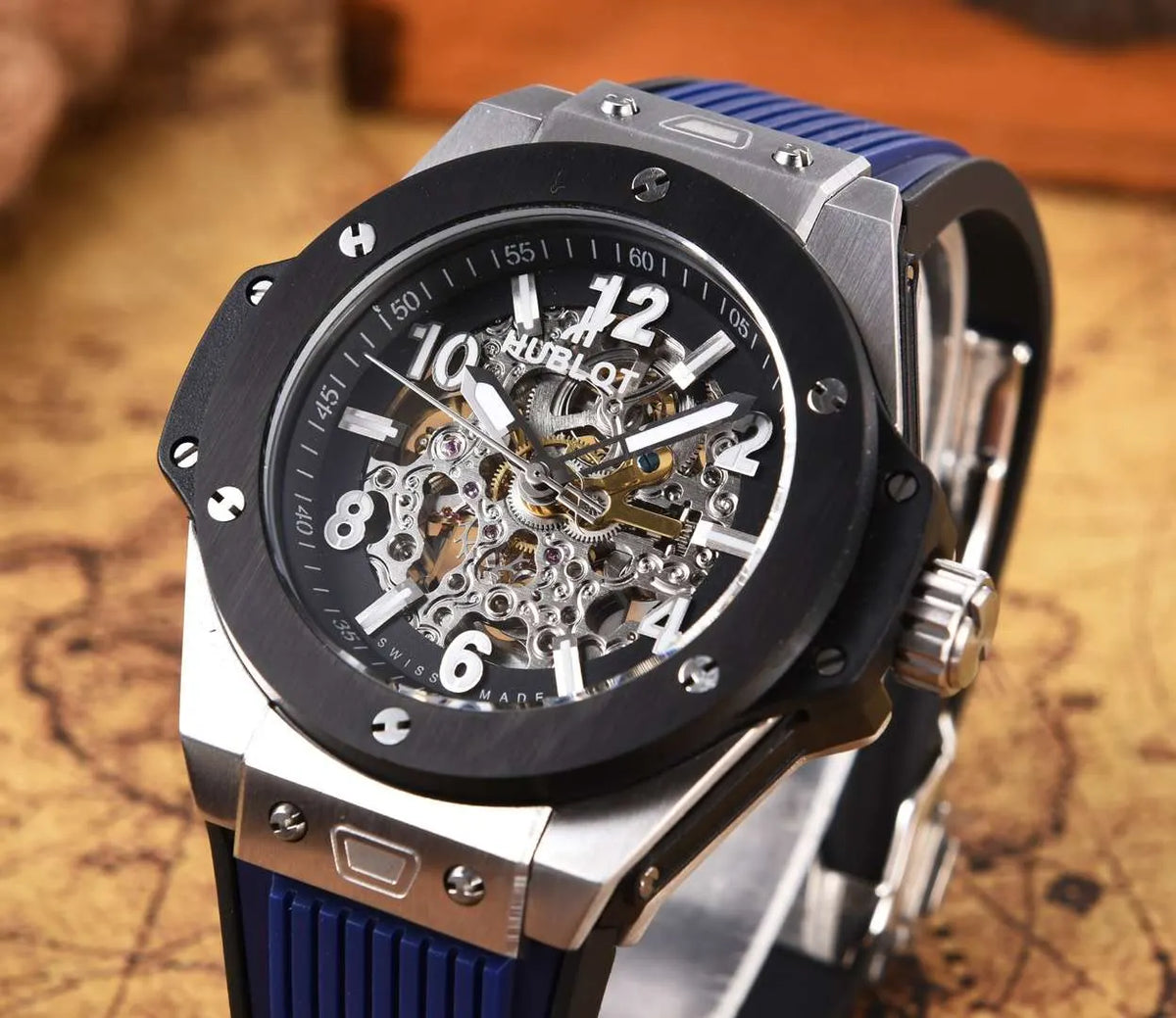 classic Hublot Black Magic Blue - Hình 3