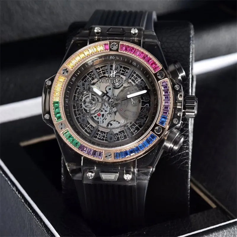 Hublot Rainbow Bezel Transparent - Hình 3