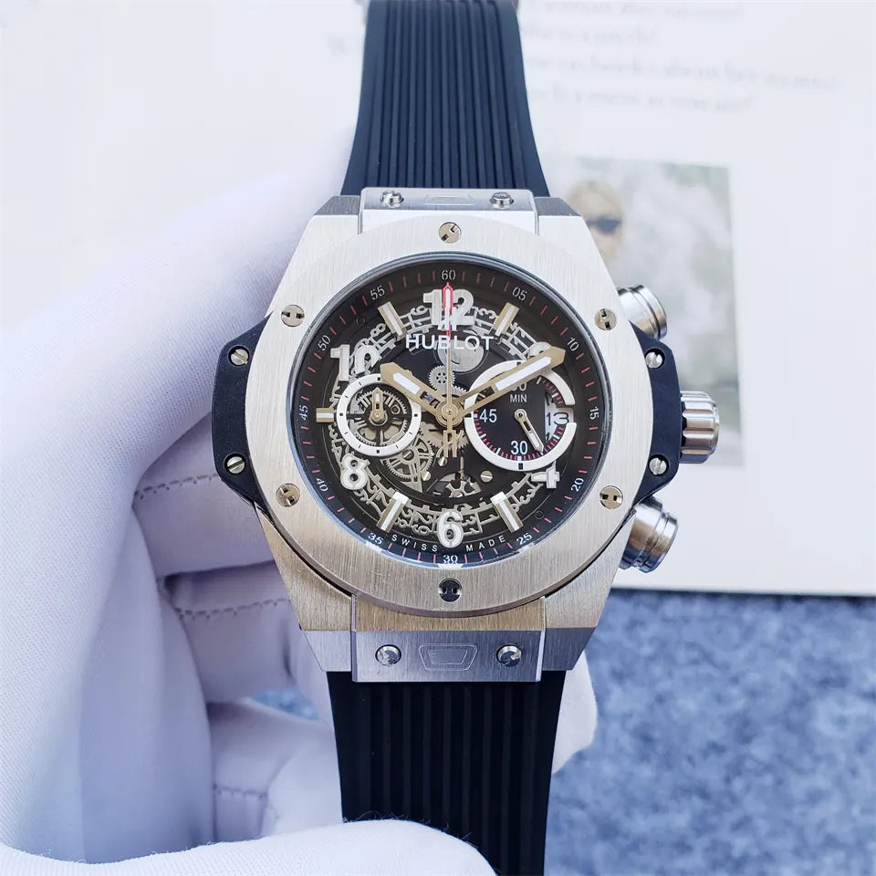 Hublot Skeleton Black Rubber - Hình 6