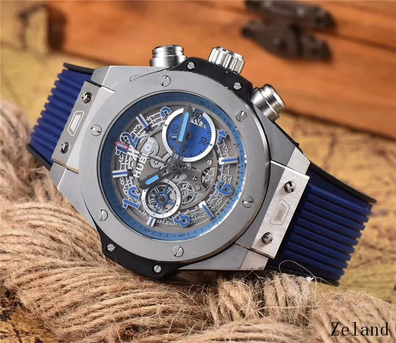 Hublot Silver Blue Skeleton