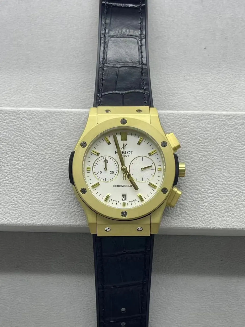 black Hublot Gold Chronograph