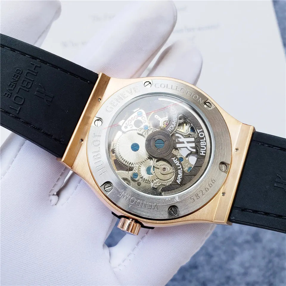 Hublot Green Strap Diamond Watch - Hình 4