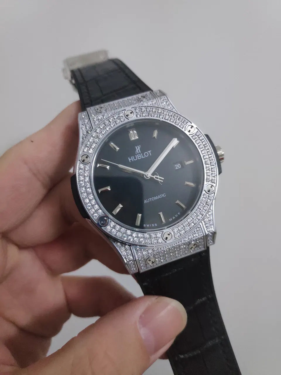 classic Hublot Black Diamond Bezel - Hình 7