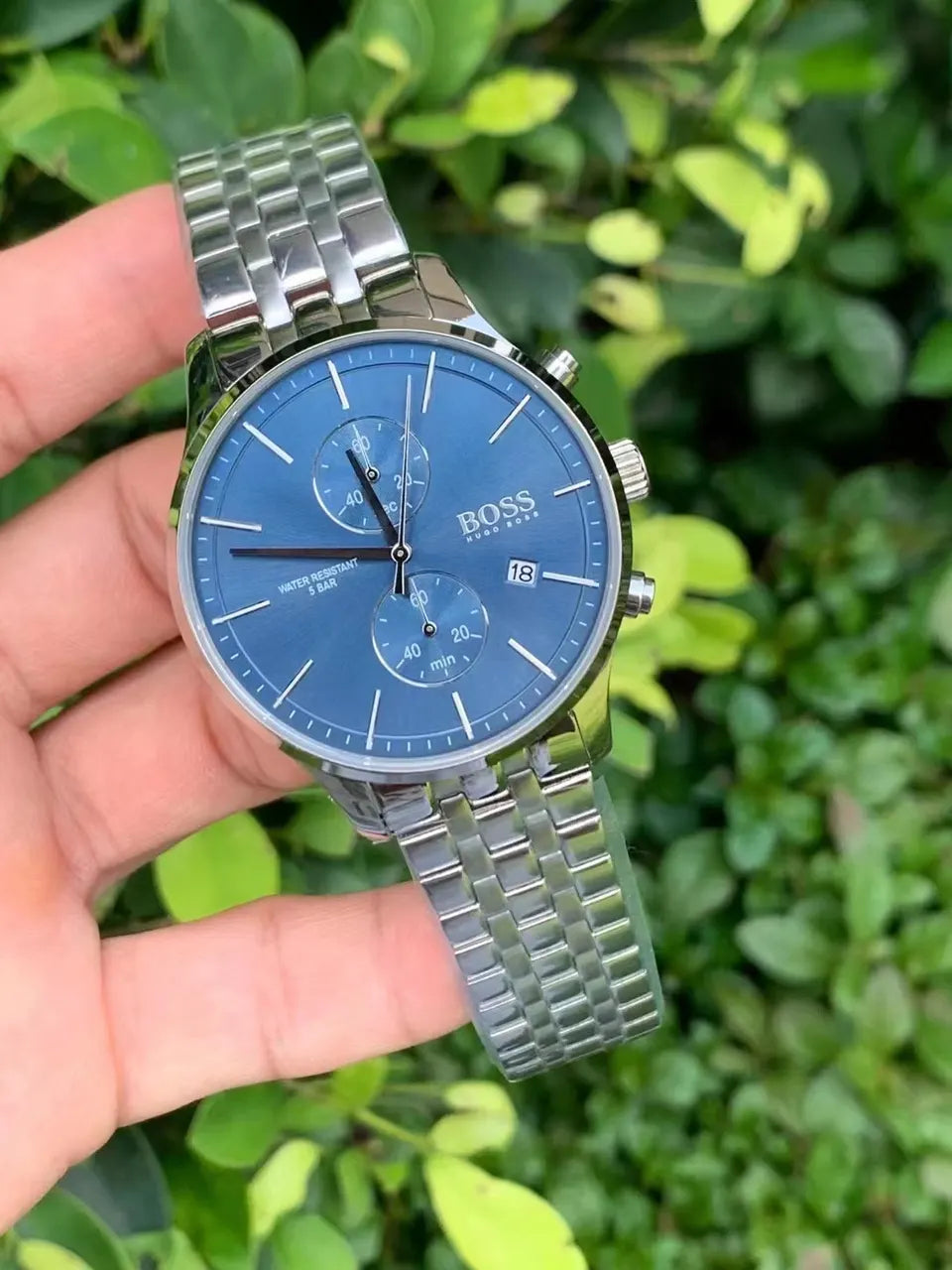 dial Hugo Boss Blue Chronograph