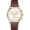 BOSS Gold Chronograph Leather