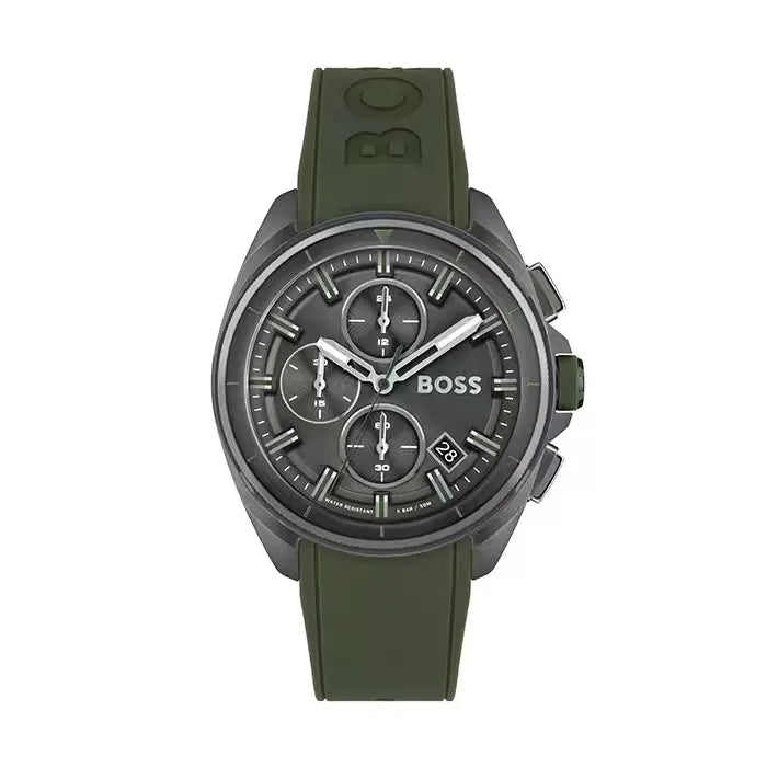 BOSS Green Rubber Chronograph