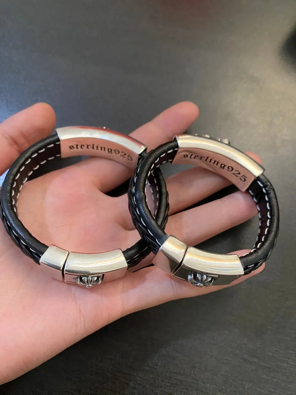 Chrome Hearts Style Leather Bracelet - Hình 8