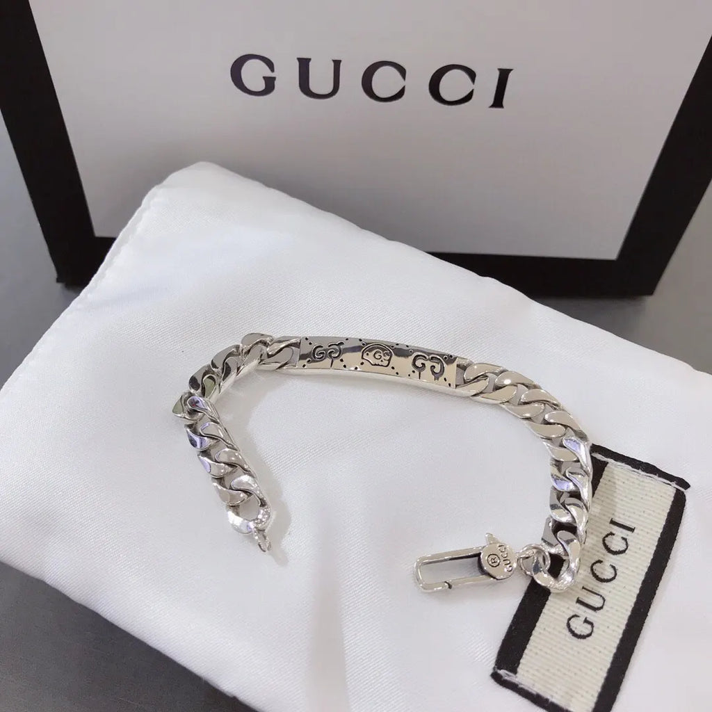 Gucci Ghost Sterling Silver Chain Bracelet - Hình 3