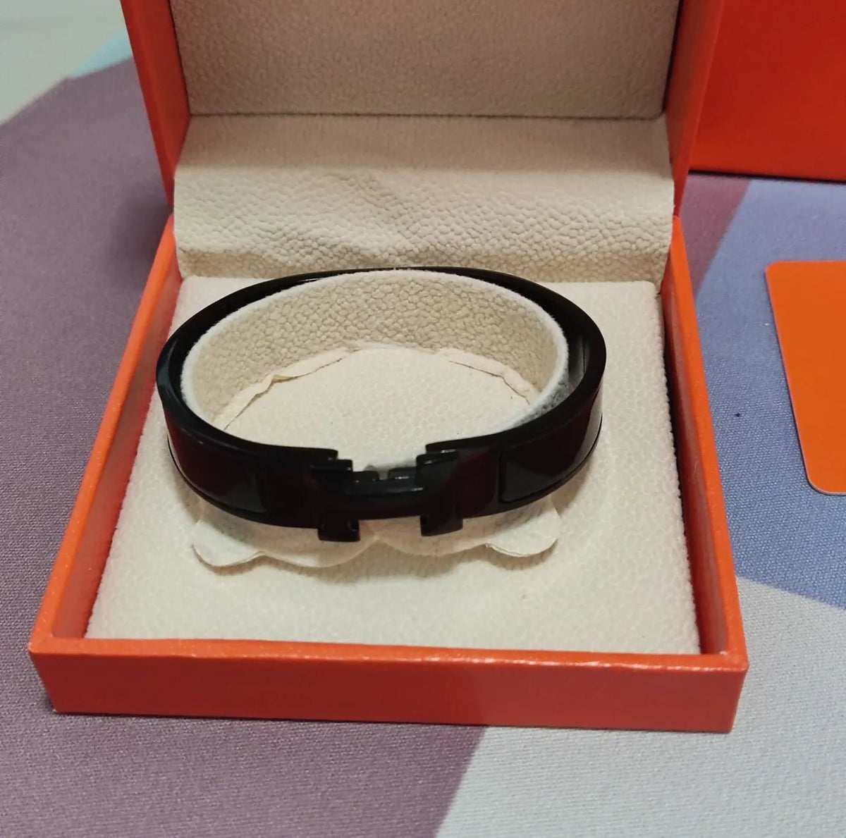 Black Hinge Bangle Premium Quality - Hình 7