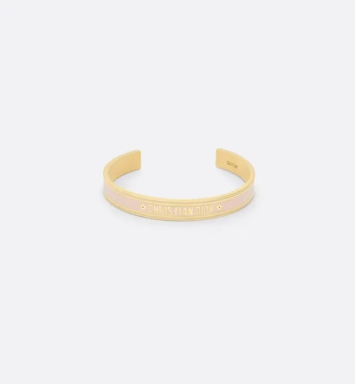 enamel Dior Gold Green Bangle