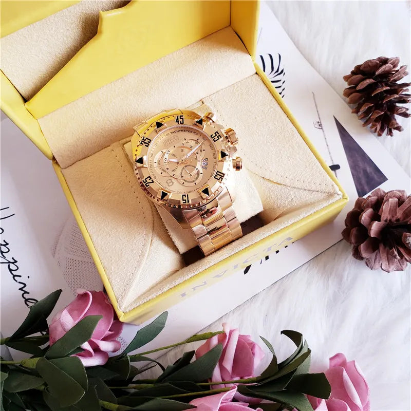 Invicta Gold Chronograph Watch
