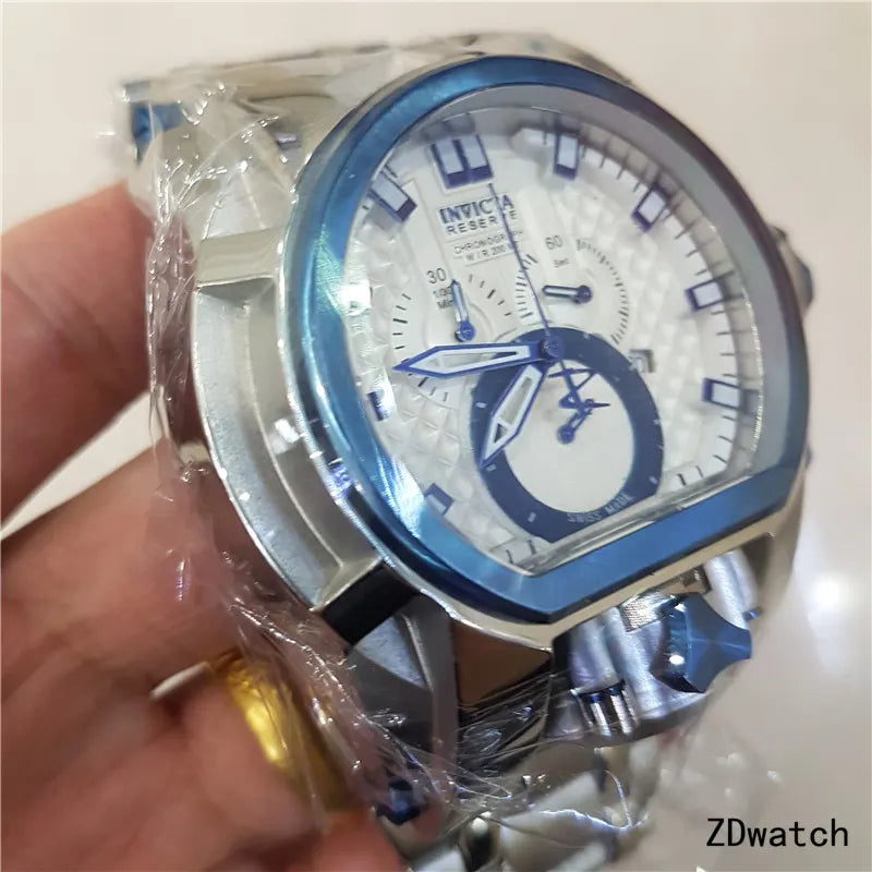 Invicta Blue Bezel Chronograph - Hình 2