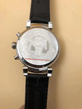 chronograph IWC White Dial Black Leather